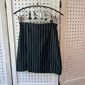 H&M Divided Black Pinstripe Mini Skirt – Y2K Office Chic XXS